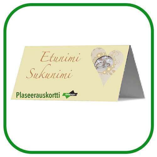 plaseeraus kortti kortit plaseerauskortit