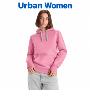 Muotoiltu huppari URBAN Woman 280g/m² painettuina tai painamattomina,
