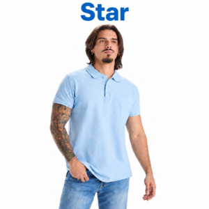 Lyhythihainen laadukas Pikeepaita Star 200g/m² painettuina tai painamattomina