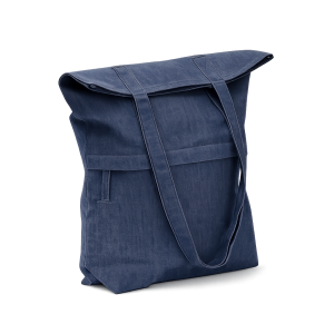 Kierrätetty denimkassi vetoketjutaskulla KIRK - painettuna tai painamattomana